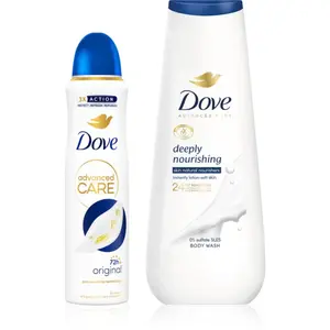 Dove Advanced Care Deeply Nourishing výhodné balenie dezodorantu a sprchovacieho gélu