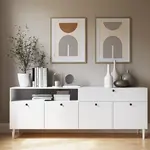 Komoda Dullum Barva korpusu + barva dveří: Bílá + Bílá