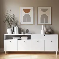 Komoda Dullum Barva korpusu + barva dveří: Bílá + Bílá