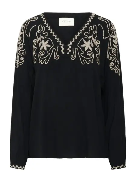 Cream Blúzka 'Rosine'  tmelová / čierna