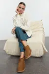 Trendyol Tan Flat Flatform Brown Short Heeled Women's Boots