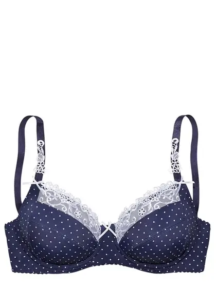 NUANCE Podprsenka  námornícka modrá / biela