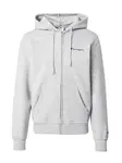 Champion Authentic Athletic Apparel Tepláková bunda  sivá melírovaná / čierna