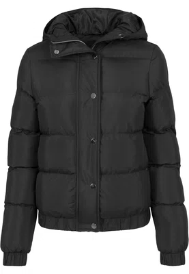 Dámská bunda Puffer s kapucí černá