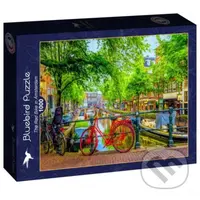 Puzzle Červený bicykel v Amsterdame - puzzle z kategorie 500 - 1000 dílků