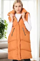 Z6743 DEWBERRY WOMEN'S VEST-CAMEL-1