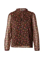 ONLY Blúzka 'ONLDITSY'  fialová / oranžová / svetločervená / čierna