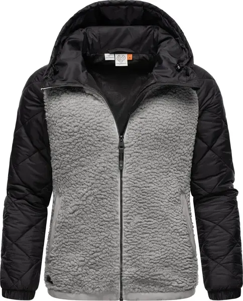 Ragwear Funkčná flisová bunda 'Leeloo'  sivá / čierna