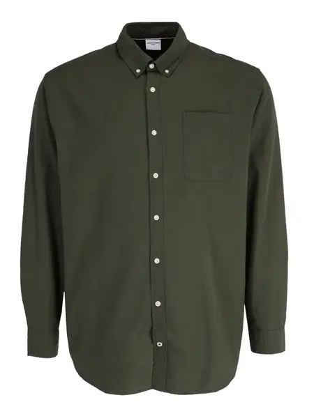 Jack & Jones Plus Košeľa 'Oxford'  jedľová