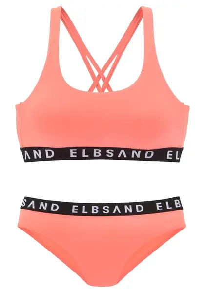 Elbsand Bikiny  koralová / čierna / biela