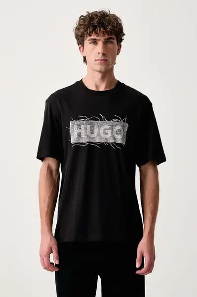 HUGO Blue  tričko pánské bavlněné Naxter