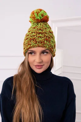 Kesi Fiona fleecová čepice K275 zelená neon+červená