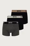 BOSS  boxerky pánské bavlněné s elastanem Trunk 3P Power Desig 3-pack