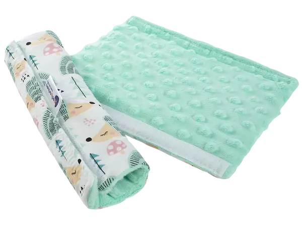 Medi Partners Cotton + minky car seat belt protector – Hedgehogs + minky minky