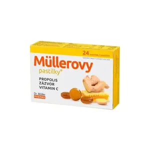 Dr. Müller Müllerovy pastilky s propolisem, zázvorem a vitaminem C 24 pastilek