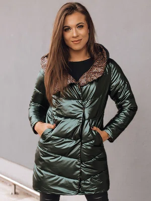 Dámská bunda DELSY LONG zelená Dstreet