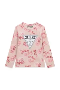 Guess  tričko s dlouhým rukávem dětské bavlněné s elastanem