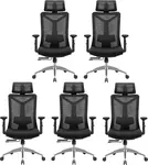 LTC 5PACK Kancelářská židle ELEGANCE BLACK černá (5 ks)