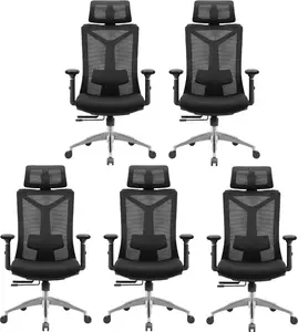 LTC 5PACK Kancelářská židle ELEGANCE BLACK černá (5 ks)