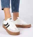marka niezdefiniowana White women's sneakers with black accents Melly