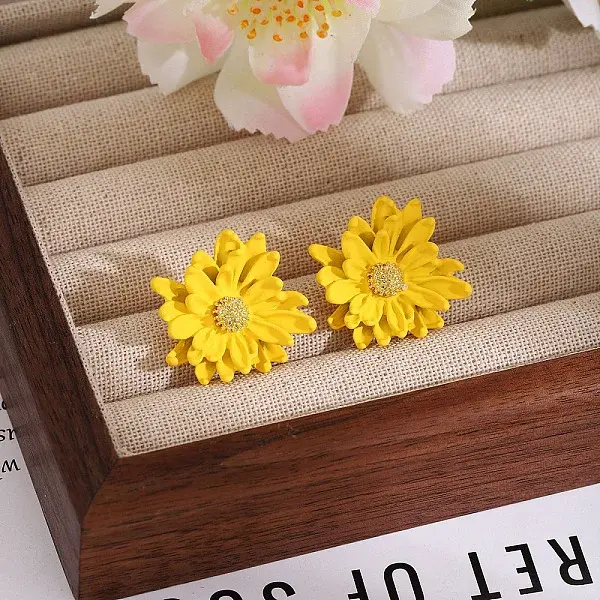 Baking Paint Alloy Stud Earrings