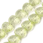 Baking Paint Transparent Glass Beads Strands
