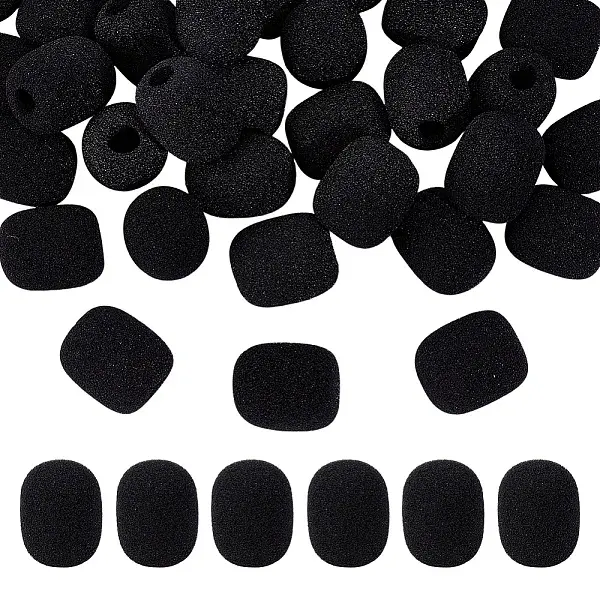 60Pcs Mini Microphone Sponge Sleeve