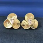 Brass Clear Cubic Zirconia Stud Earrings for Women