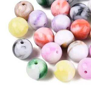 Two Tone Color Opaque Acrylic Beads