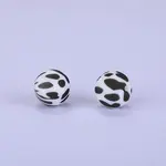 Printed Round Silicone Focal Beads