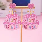 Birthday Cake Acrylic Dangle Stud Earrings