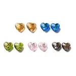Handmade Lampwork Silver Foil Glass Beads