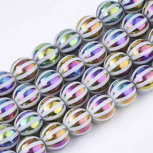 Electroplate Glass Beads Strands