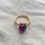 Square 304 Stainless Steel with Glass Finger Rings