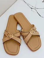 Dámské khaki pantofle Dstreet