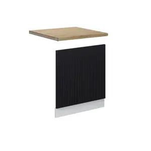 Vicco PŘEDNÍ PANEL Fame-Line Černý pruhovaný 60 cm , PD Dub