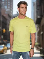 Pánské tričko s výšivkou žluté