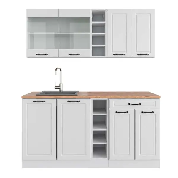 Vicco JEDNOTKOVÁ KUCHYNĚ R-Line Bílý venkovský dům/bílá 160 cm , PD Dub