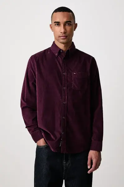 Tommy Jeans  košile dětská manšestrová