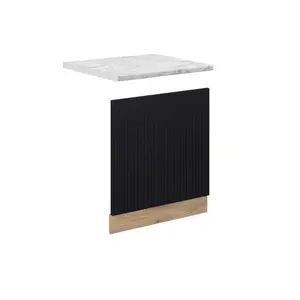 Vicco PŘEDNÍ PANEL Fame-Line Černý pruhovaný 60 cm , PD Mramor