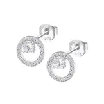 Lotus Silver Třpytivé stříbrné náušnice pecky se zirkony LP3080-4/1