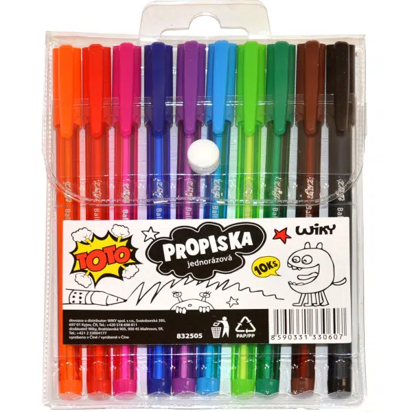 TOTO Propiska barevná sada 10 ks