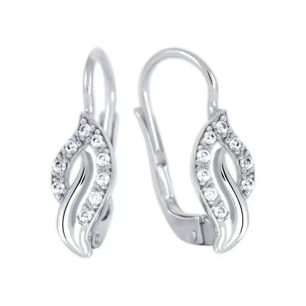 Soliter Slušivé náušnice z bílého zlata se zirkony 239 001 01217 07