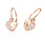 Cutie Jewellery Dětské náušnice z růžového zlata C2160-10-X-4 bílá