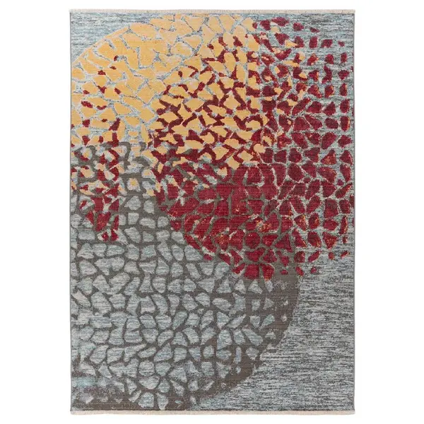 KOBEREC TKANÝ NA PLOCHO, 120/170 cm, vícebarevná, červená