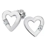 Soliter Srdíčkové náušnice s krystalem 436 001 00418 04