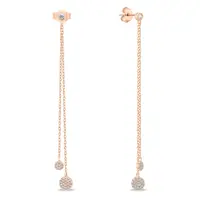 Brilio Silver Originální bronzové náušnice se zirkony EA629R