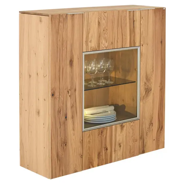 Voglauer VYSOKÁ KOMODA, staré dřevo, dub, barvy dubu, 128/130/42,3 cm