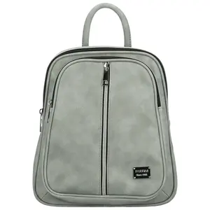 Módní dámský koženkový batoh Florence new, šedý