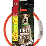Obojek Dog Fantasy světelný USB oranžový 45cm 1ks